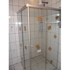Box Banheiro Vidro Incolor Com kit De Instalação