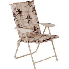 Cadeira Estofada Reclinavel 94cm de altura Aço Kairos Floral Mor