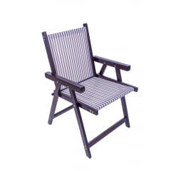 Cadeira de varanda  dobravel madeira com tecido 