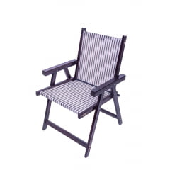 Cadeira de varanda  dobravel madeira com tecido 