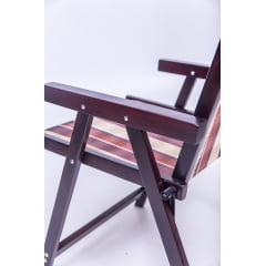 Cadeira  dobravel madeira com tecido 
